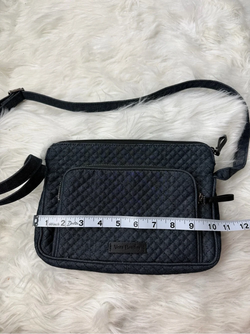 Vera Bradley Quilted Crossbody Bag in Navy Denim